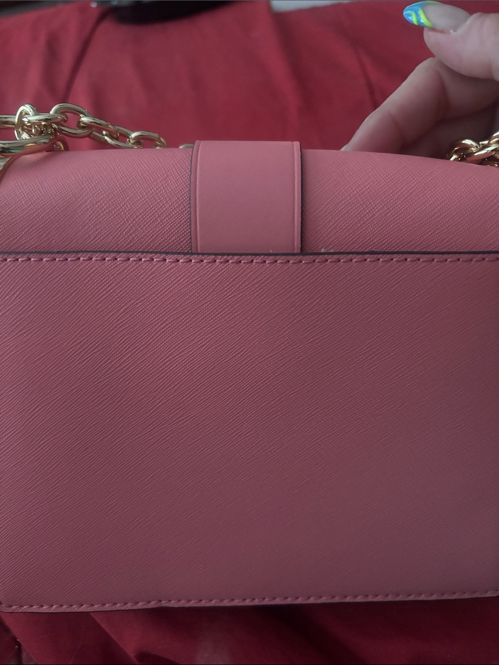 Michael Kors Pink Leather Chain-Strap Crossbody - Picture 4 of 4